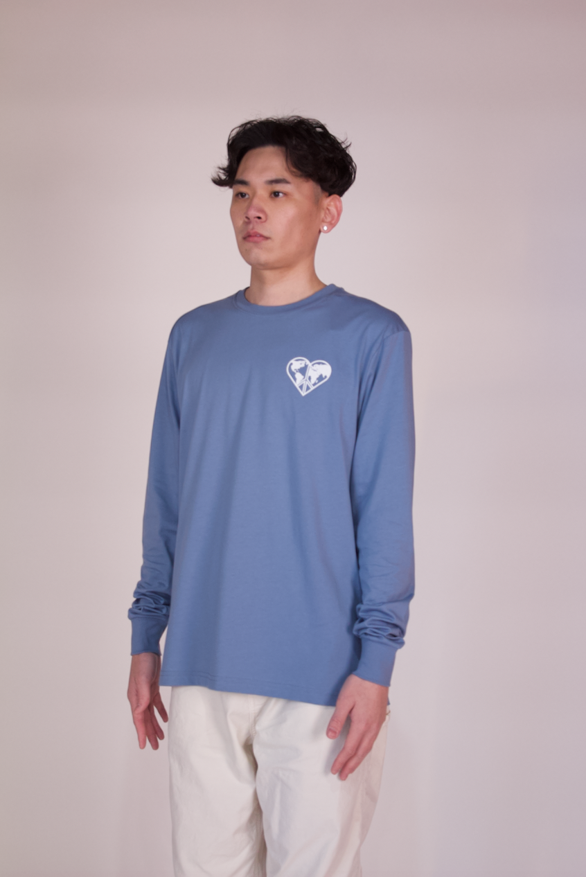 GRATITUDE LONG SLEEVE CLOUDY BLUE